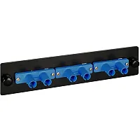 ICC ICFOPT26BK Adapter Panel 3-Duplex St Ceramic Bl, Sm