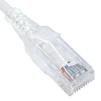 ICC ICPCSH01WH Patch Cord, Cat 6 Slim Clear Sr 1Ft Wh