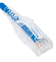 ICC ICPCSH07BL Patch Cord, Cat 6 Slim Clear Sr 7Ft Bl