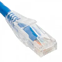 ICC ICPCSM01BL Patch Cord Cat5E Clear Boot 1&#039; 25Pk Blue