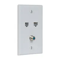 ICC ICRDSVF5WH Faceplate, Idc, Voice Data, F-Type, Iv