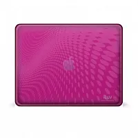 Pink Flexi-Clear Case With Dot Wave Pattern For iPad 1G