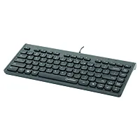 Manhattan 180702 Slim Wired Usb Mini Keyboard For Pc And Laptop, Black
