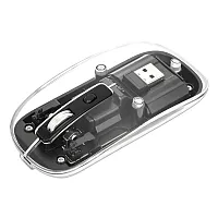 Manhattan 190268 Transparent Wireless Optical Computer Mouse, 3 Buttons, 2.4 Ghz