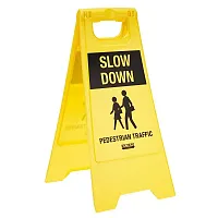 Slow Down Pedestrian Traffic Floor Sign IFLR-113