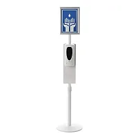 Hand Sanitizer Stand with sign holder - White IHSD-002