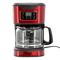 Better Chef 12 Cup Stainless Steel Programmable Coffee Maker in Red