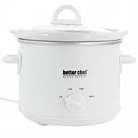 Better Chef 3 Quart Round Slow Cooker with Removable Stoneware Crock in White