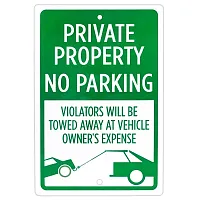 Private Property No Parking Sign ISGN-012