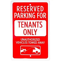 Parking Reserved for Tenants Only Sign ISGN-016