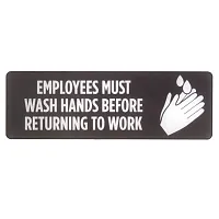Employees Must Wash Hands Self-Adhesive Sign ISGN-201