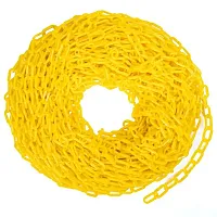 Yellow Plastic Safety Chain, 100 feet ISTR-201
