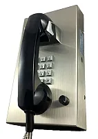 Cortelco VR16SS Stainless Steel Phone With Armored Cord