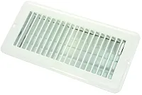 JR PRODUCTS 0229005 4 X 10 Floor Reg.Dmpr Met Wht