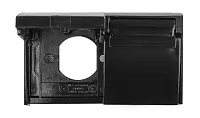 JR PRODUCTS 0512115 Duplex Outlet Cover Black