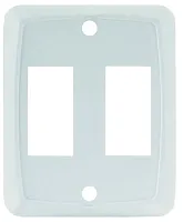 JR PRODUCTS 12875 Double Face Plate Wht