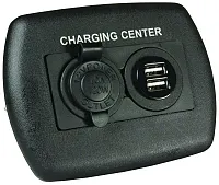JR PRODUCTS 15095 Usb Chargng Cntr Black