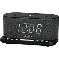 Jensen Qicr-50 Fm Digital Dual-Alarm Clock Radio With Large Display, Wireless Qi