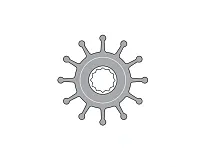 JOHNSON PUMP 091027B9 Impeller Kit F5 Nitrile