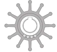 JOHNSON PUMP 09701B1 Impeller Kit Sherwood 09959K Mc 97