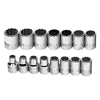 Williams 1/2??? Drive Shallow Metric Socket Set On Clip Rail 12-Point (15 Piece)