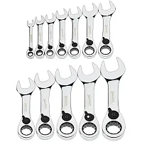 Williams Metric Stubby Reversible Ratcheting Combination Wrench Set 12-Point (12