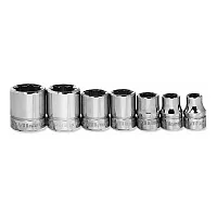 Williams 3/8&quot; Drive Shallow Sae Socket Set 8-Point (7 Piece)