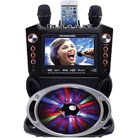 Karaoke Usa Gf846 Bluetooth Karaoke Machine With Synchronized Leds