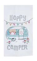 KAY DEE DESI R3011 Happy Camper Embr Flour Sack