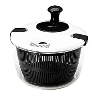 Brentwood 5 Quart Salad Spinner in Black with Serving Bowl