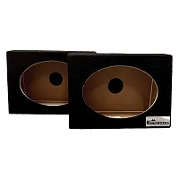 King Boxes A69 A69 6-In. X 9-In. Wedge Single-Speaker Black Carpeted Enclosure F