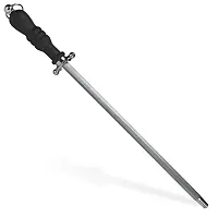 12&quot; Steel Honing Rod with Ergonomic Handle and Safety Guard KSHP