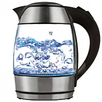 Brentwood 1.8L Cordless Glass Electric Kettle with Tea Infuser, Silver
