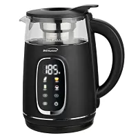 Brentwood 1.7L 1100W BPA Free 360 Cordless Digital Glass Electric Kettle in Blac