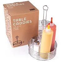Silver Metal Table Caddies, 2-pack KTBL-401