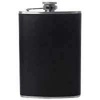 Maxam 8oz Stainless Steel Flask with Black Wrap-KTFLASKBW