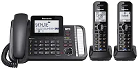 Panasonic Consumer TG9582B 2-Line Corded Cordless, Link2Cell, 2Hs