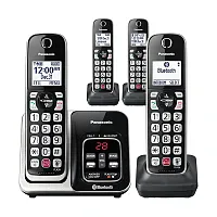 Panasonic Consumer TGD864S 4 Handset Link2Cell Cordless Phone