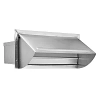Lambro 1060 3.25-In. X 10 In. 22-Gauge Aluminum Wall Exhaust Hood Vent With Spri