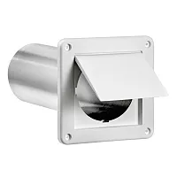 Lambro 1422Wtp-R 4-In. Plastic Wall Exhaust Dryer Vent With Single Flap And 11-I