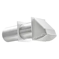 Lambro 224W 4-In. White Plastic Preferred Hood Vent