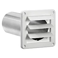Lambro 267W-B 4-In. Plastic Wall Exhaust Louvered Dryer Vent With 11-In. Pipe, N