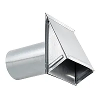 Lambro 3460G-11 6-In. 26-Gauge Galvanized Steel Exhaust Wall Hood Vent With Damp