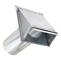 Lambro 3460Gms-11 6-In. 26-Gauge Galvanized Steel Wall Exhaust Hood Bath Fan Ven
