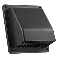 Lambro 3510Bl 6-In. Plastic Wall Exhaust Or Air Intake Vent With Hinged Screen,