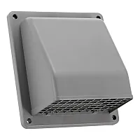 Lambro 3510G 6-In. Plastic Wall Exhaust Or Air Intake Vent With Hinged Screen, R