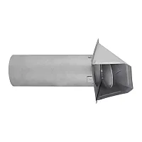 Lambro Ec-34400G-Pg 4-In., 26-Gauge Paint-Grade Steel Wall Exhaust Hood Vent Wit