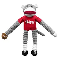 Little Earth Productions Nebraska Huskers Sock Monkey Pet Toy