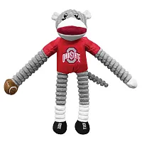 Little Earth Productions Ohio State Buckeyes Sock Monkey Pet Toy