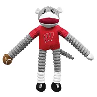 Little Earth Productions Wisconsin Badgers Sock Monkey Pet Toy